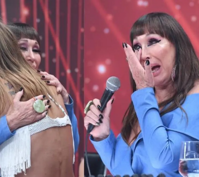 El llanto de Moria Casán tras escuchar la historia de dos participantes del Bailando 2023
